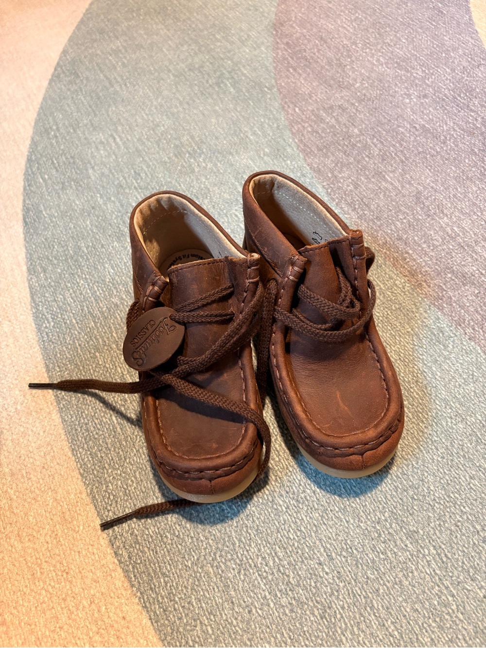 FootMates Brown Kids Leather Moccasin Boots